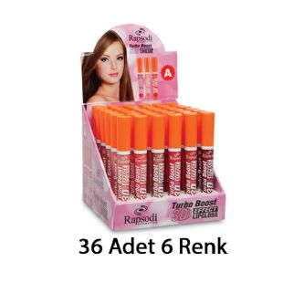 Turboboost 3d Effect Lipgloss - 36 Adet 6 Renk