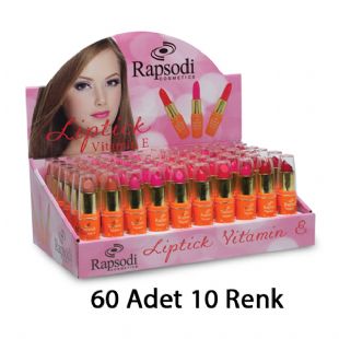 Lipstick E Vitamin - 60 Adet - 10 Renk