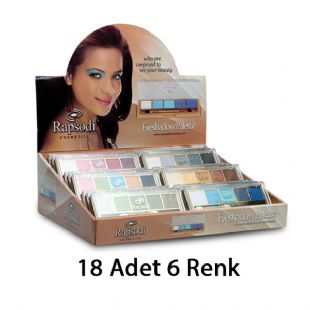 Rapsodi - Eyeshadow Palette - 18 Adet - 6 Renk