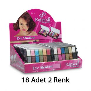 Rapsodi - Eyeshadow 12 li Far - 18 Adet - 2 Renk