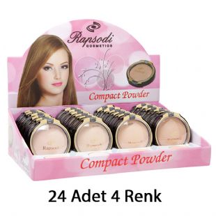 Rapsodi - Compact Powder Pudra - 24 adet - 4 Renk