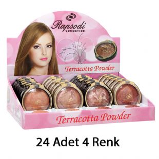 Rapsodi - Terracotta Powder Pudra - 24 adet - 4 Renk